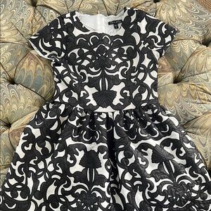Girls Black and White Dress
